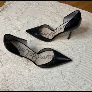 Sam Edelman Delilah D’orsay Snakeskin Embossed Pumps 10